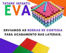 Kit com 4 peças Tatames Tapetes Eva Linha Premium 50x50 1cm Com Borda