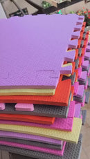 Kit com 4 peças Tatames Tapetes Eva Linha Premium 50x50 1cm Com Borda