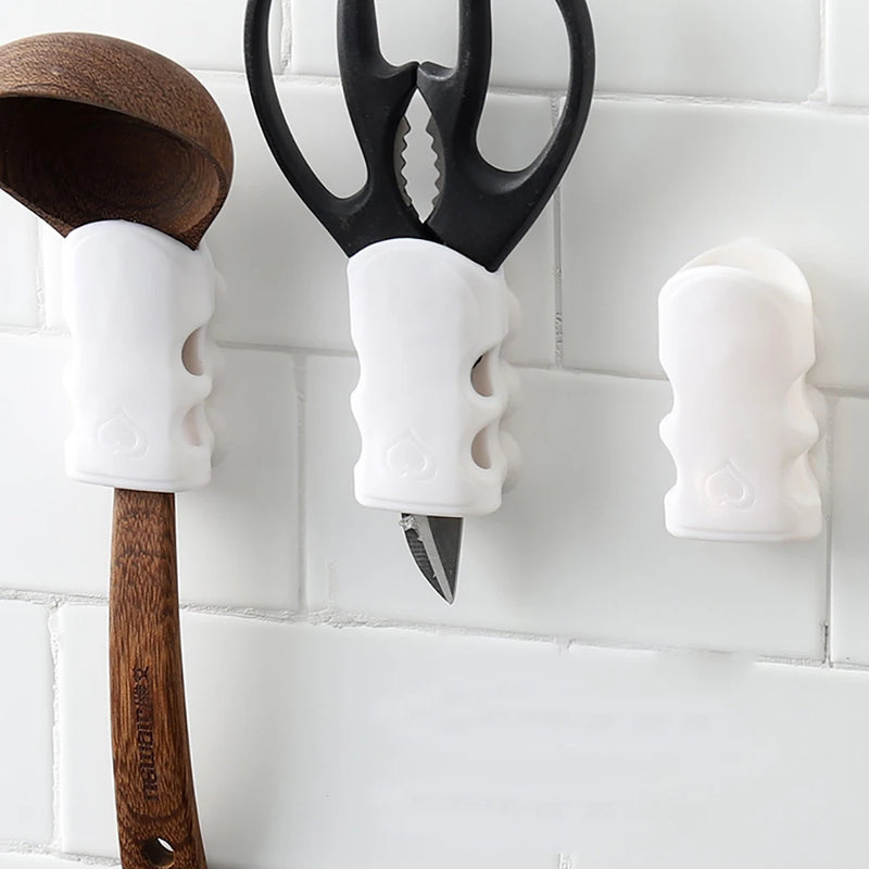 Suporte de cabeça de chuveiro de silicone sucção poderosa reutilizável