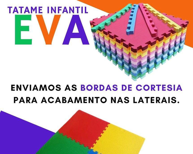 Kit com 16 Tatames EVA 50x50cm 10mm